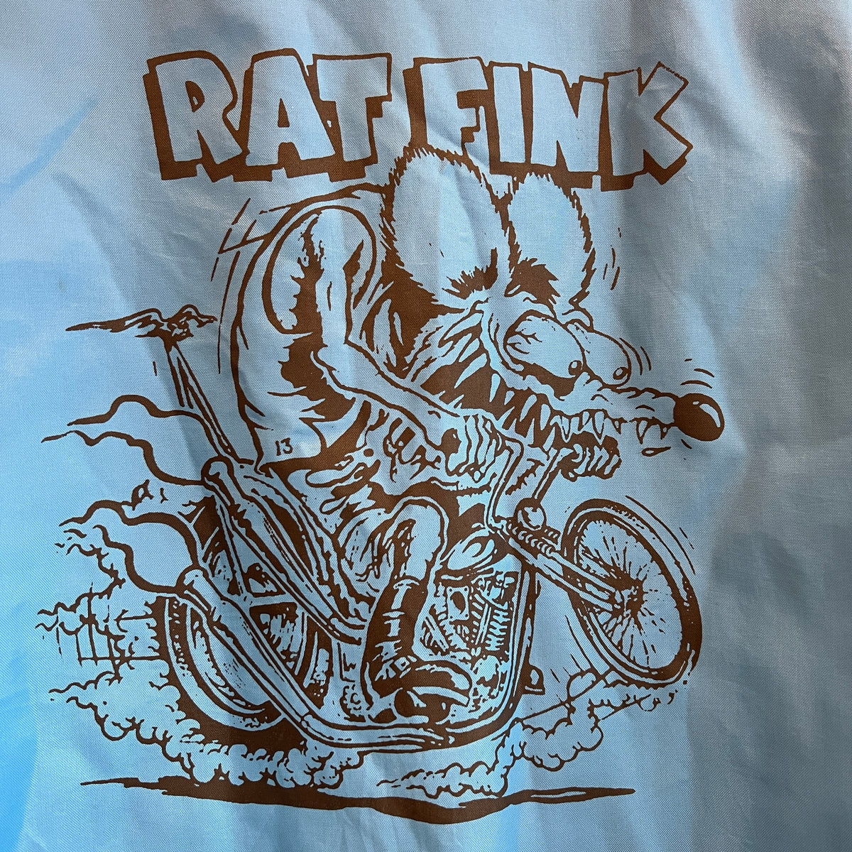 1970s "The Great Lakes Jacket" Zip-up Royal Blue Jacket with Iconic Rat Fink Print