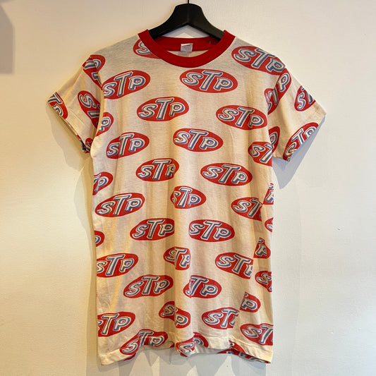 1970s 5050 STP Logo Racing T-Shirt with All-over Print
