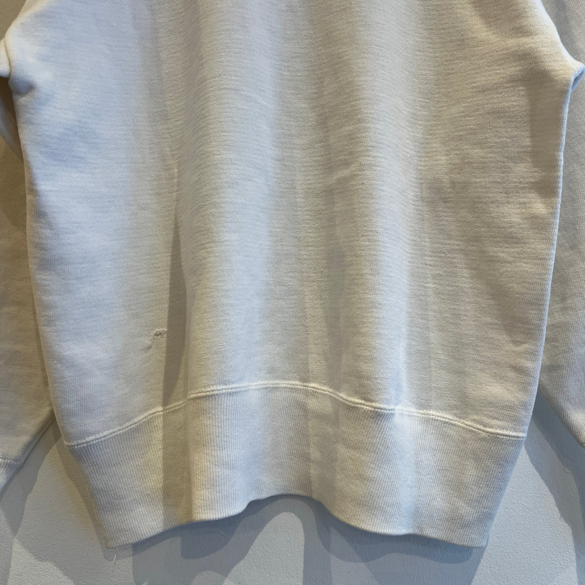 1951s ~ 1961s Champion Half Zip White Sweatshirt with Lawrance Jr. High Print