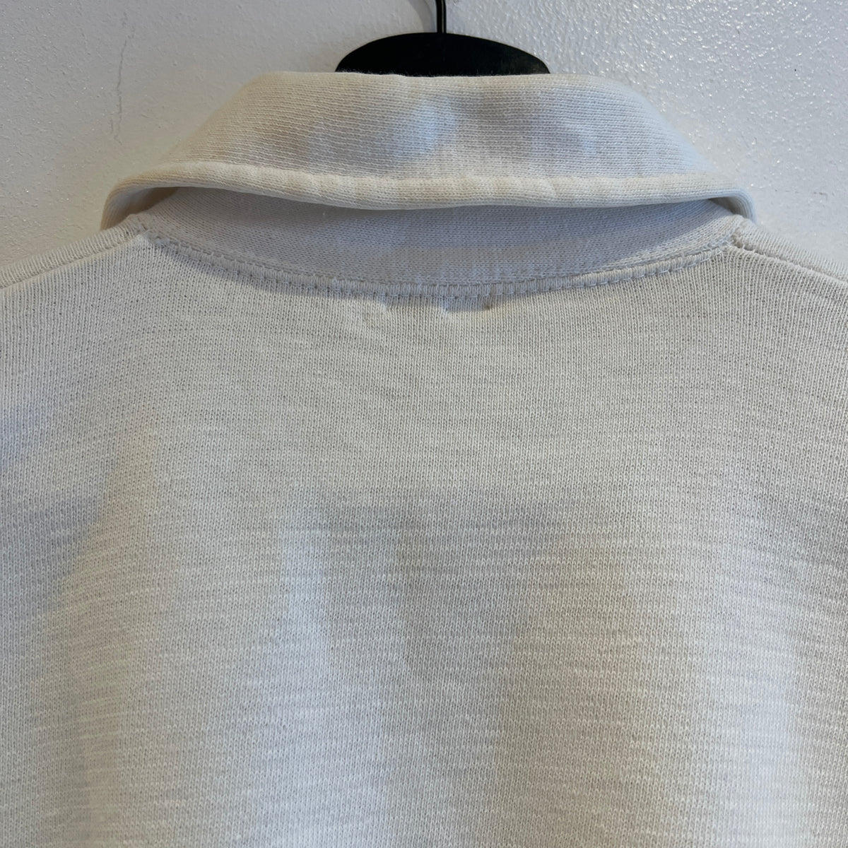 1951s ~ 1961s Champion Half Zip White Sweatshirt with Lawrance Jr. High Print