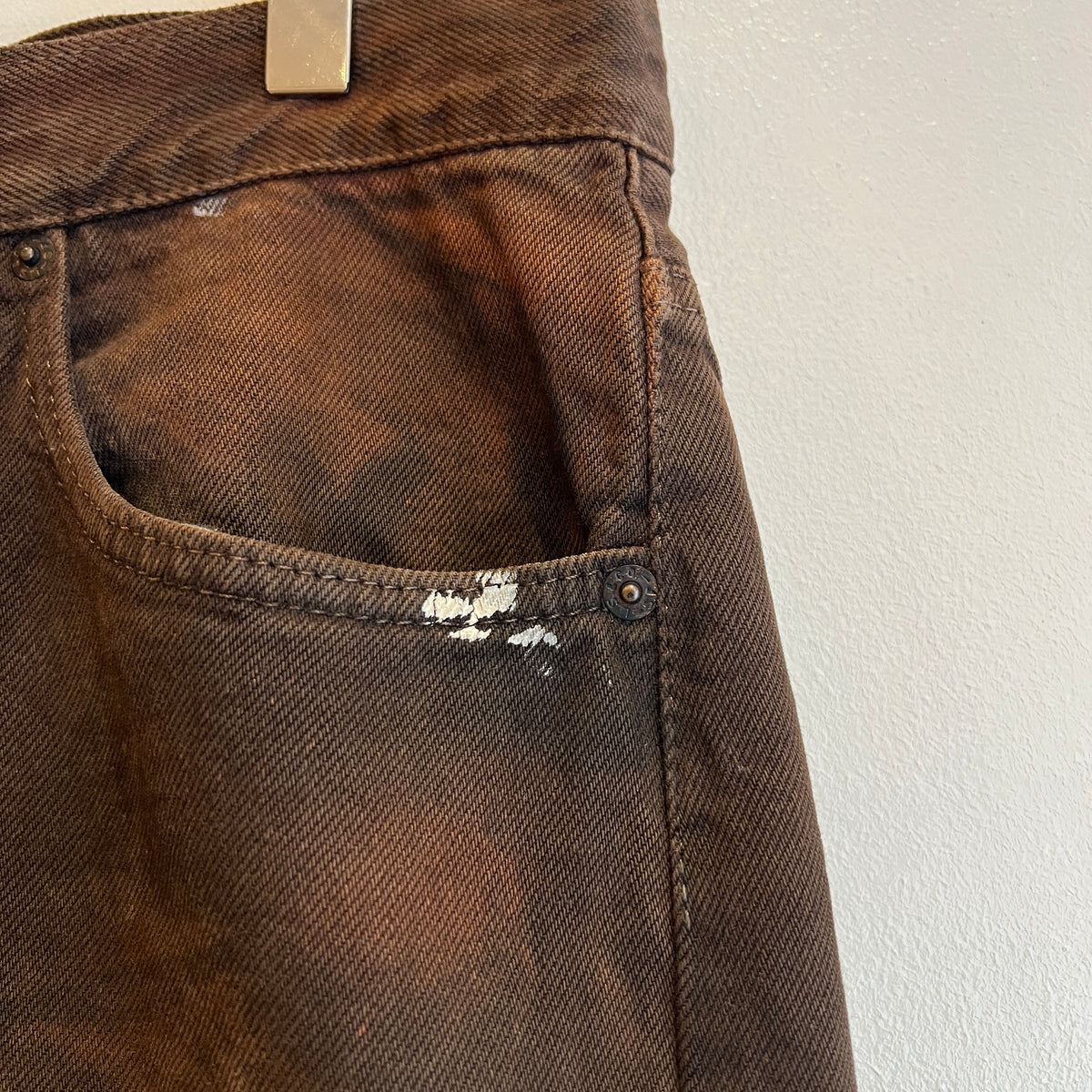 1995s Levi's 501 Faded Brown Denim Pant W33", L25"