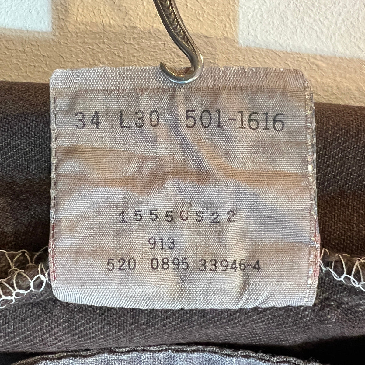 1995s Levi's 501 Faded Brown Denim Pant W33", L25"
