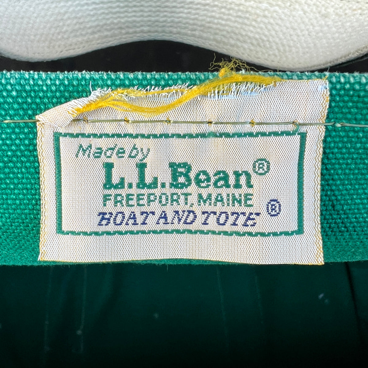1980s L.L.Bean Two Tone Green and Blue Large Boat and Tote Bag