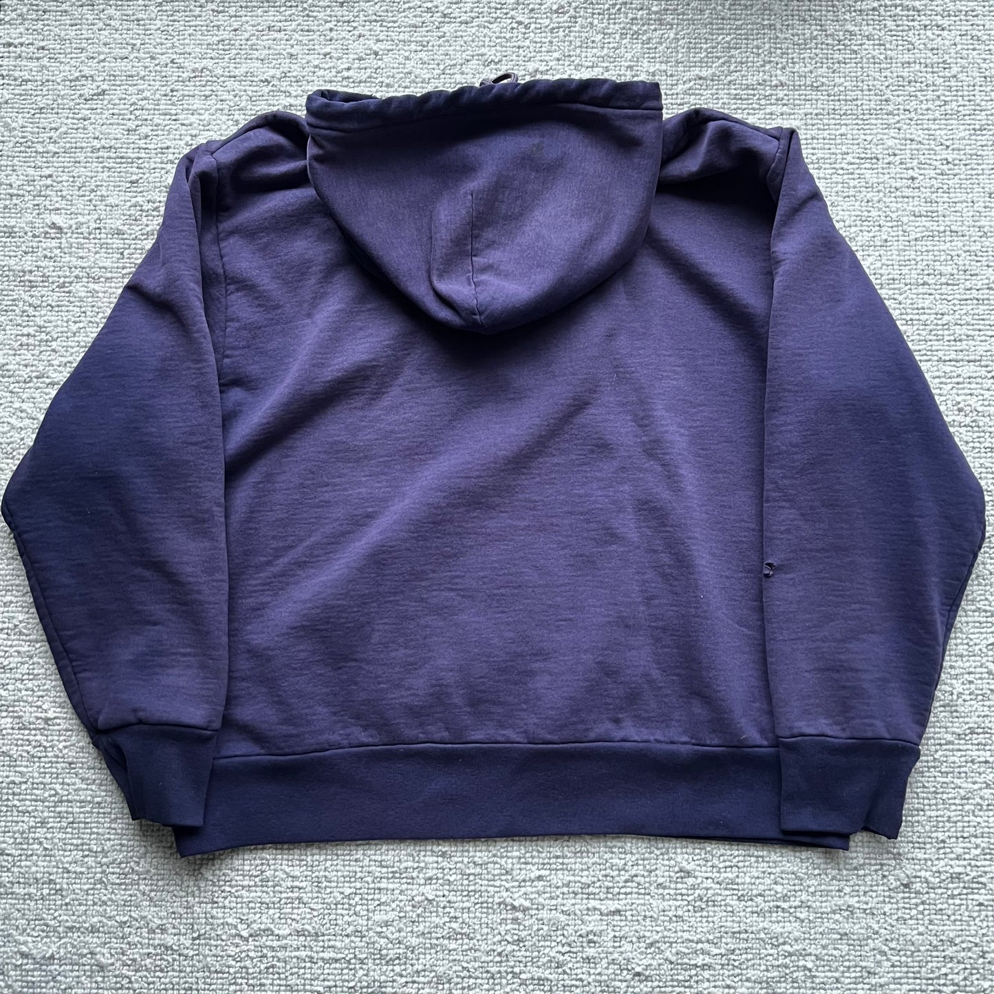 1990s Camber Faded Purple Waffle Thermal Lined Hoodie Super Boxy Sweatshirt