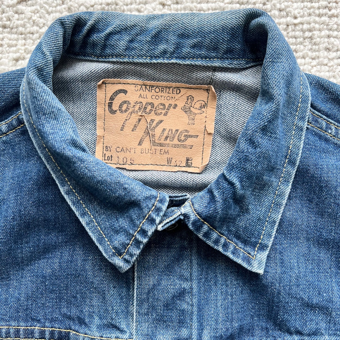1950s~1960s Copper King by Can't Bust'em Lot 105 Denim Jacket