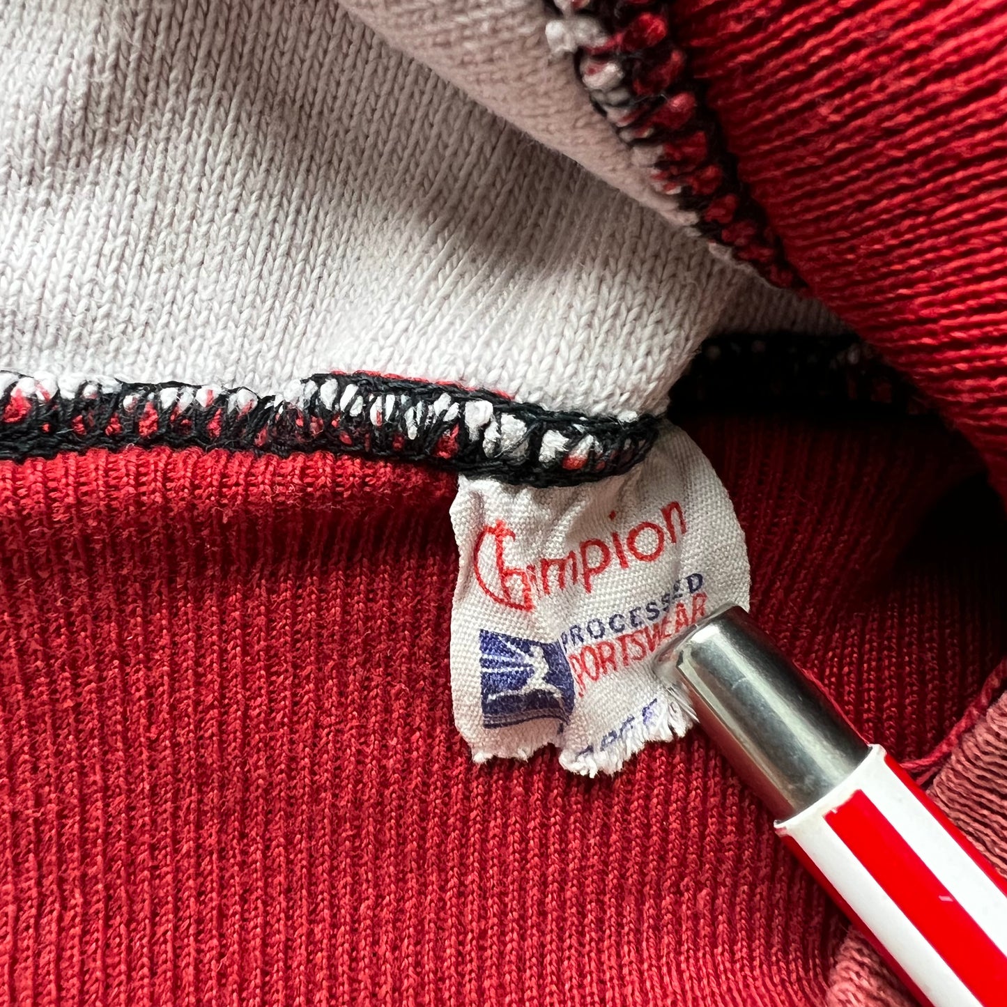 1950s Champion Faded Black and Red Sweatshirt with Princeton Print