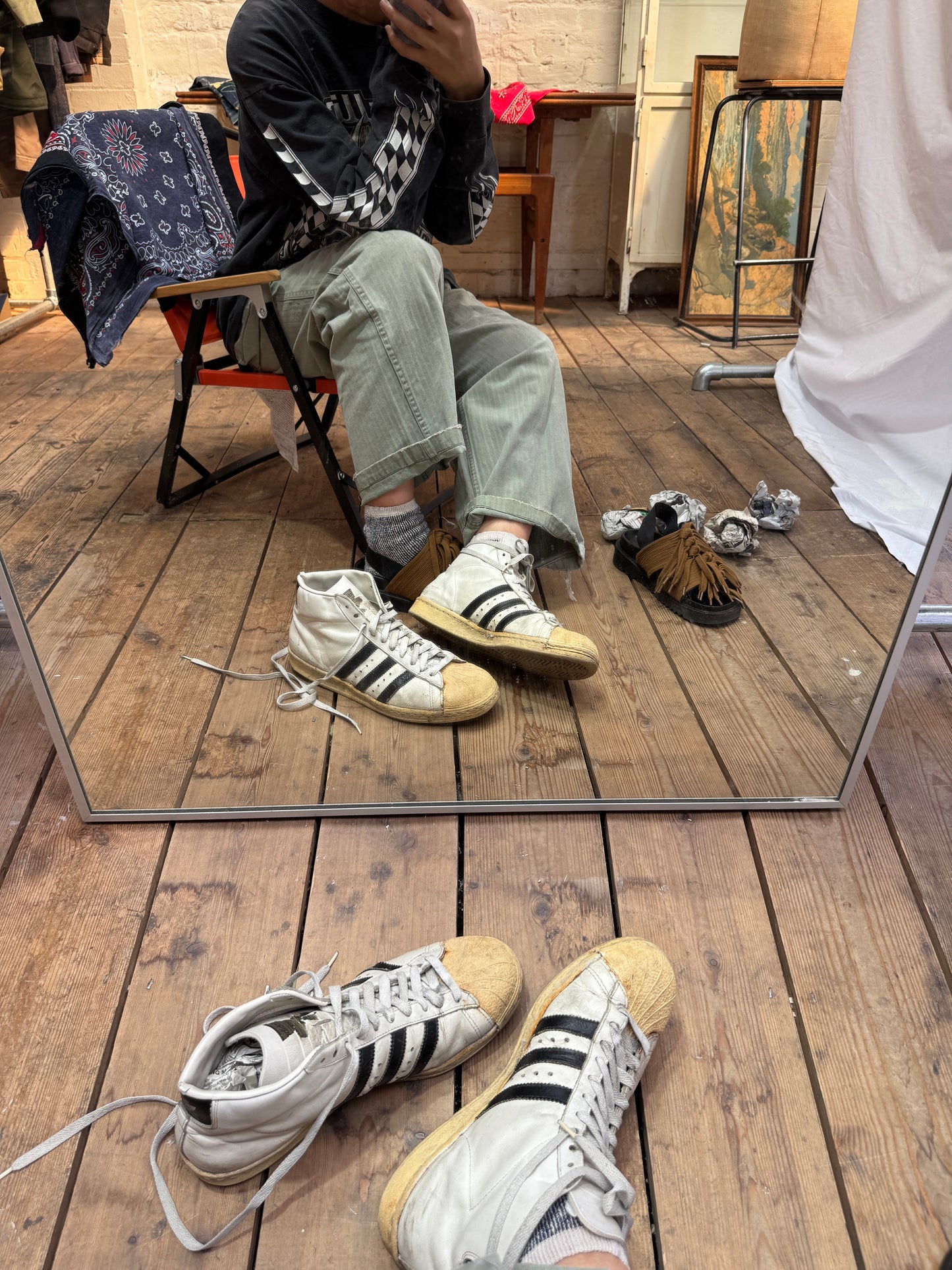 1976s ~ 1979s Adidas Superstar Promodel White and Black Sneaker