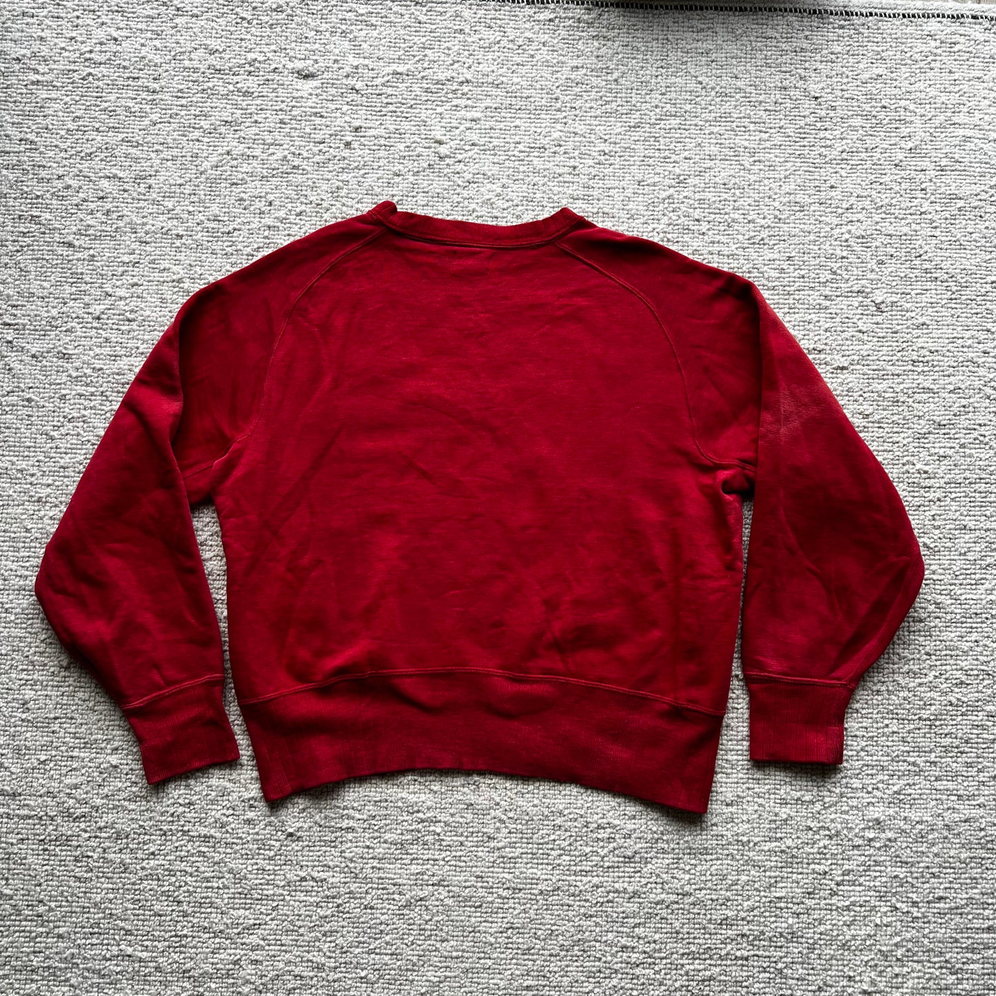 1940s Wind Shield Hanes Swing-sleeve Red Sweatshirt