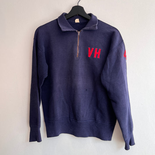 1950s Southern Half Zip Sweatshirts with VH Patch and 4 Print