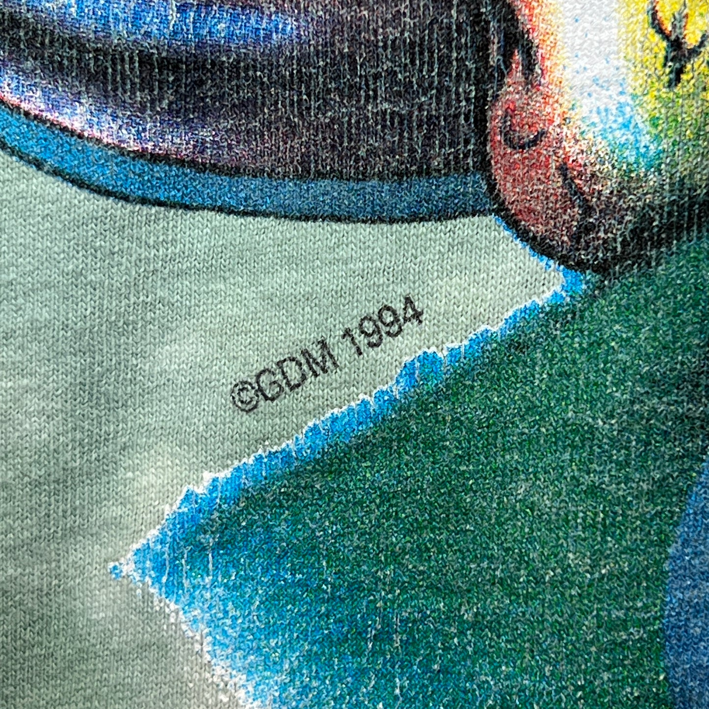 1994s Grateful Dead Tie Dye T-Shirt with Golfing Skeleton Print