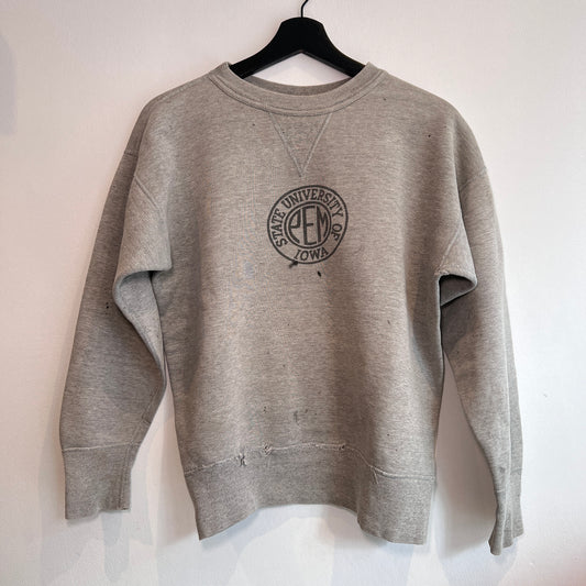 1950s PEM State University of IOWA Single V Sweatshirts with PITLUCK Stenciled