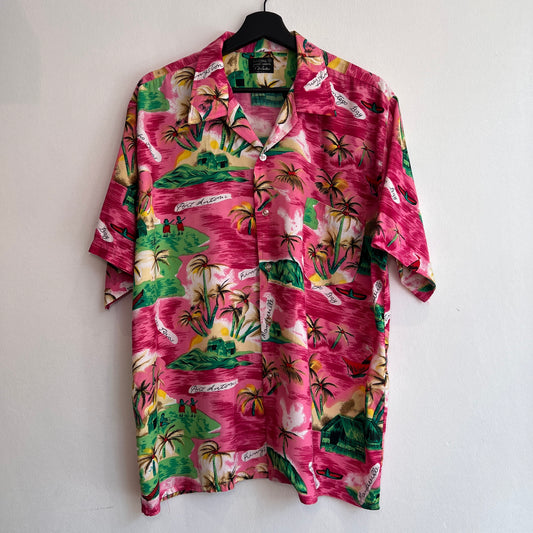 1960s National Sport Shirts by Manhattan Hawaiian Shirts with Tropical Print