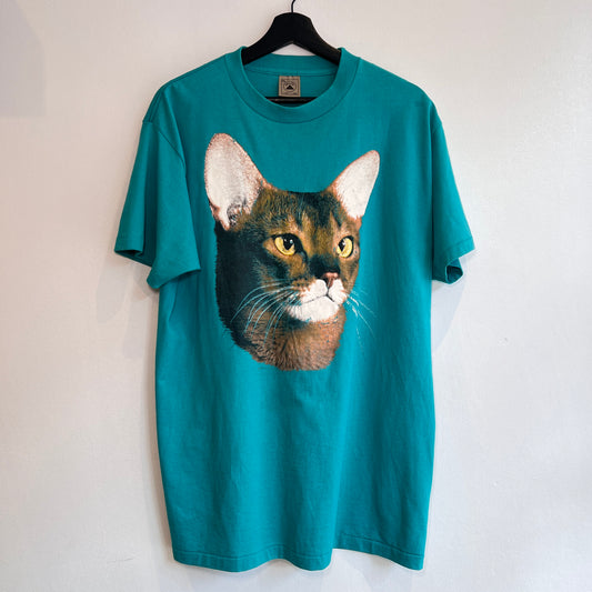 1990s Delta T-Shirts with Cat Photo Print