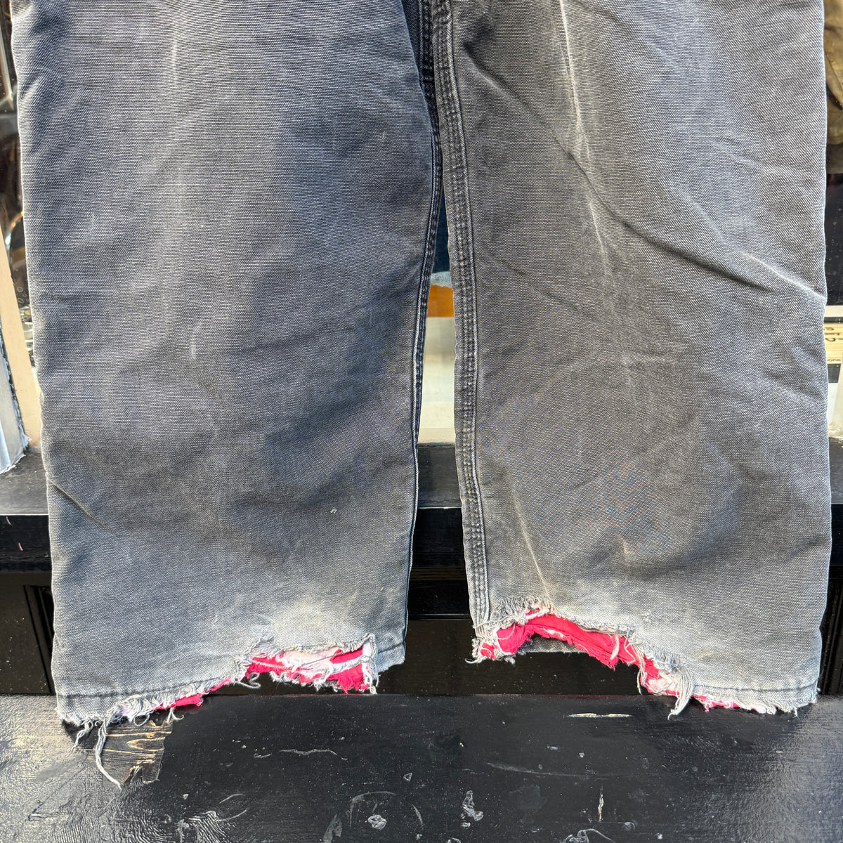 1980s Carhartt Workwear Denim Faded Black Overall W38", L29"