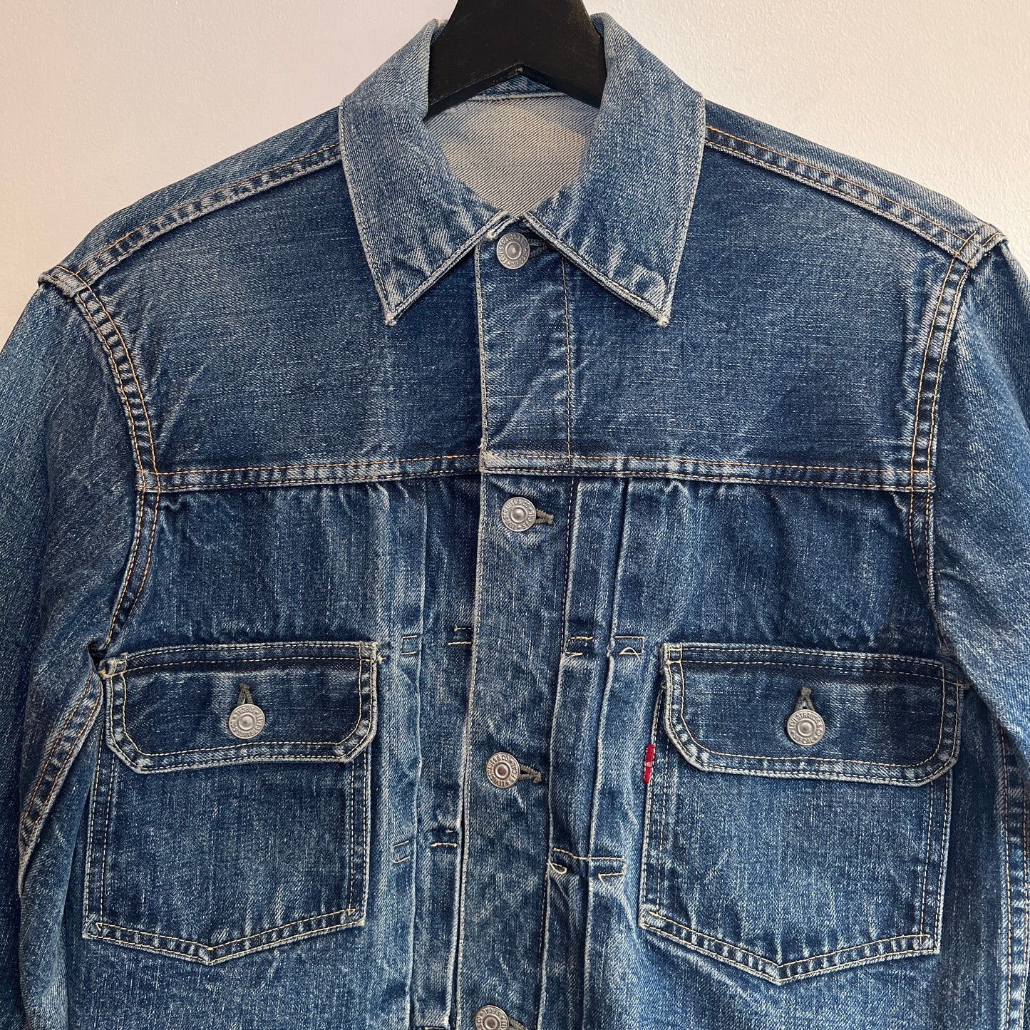 1950s Levi's 507XX (Early Version) Denim Jacket with Pioneer Bar Red Patch