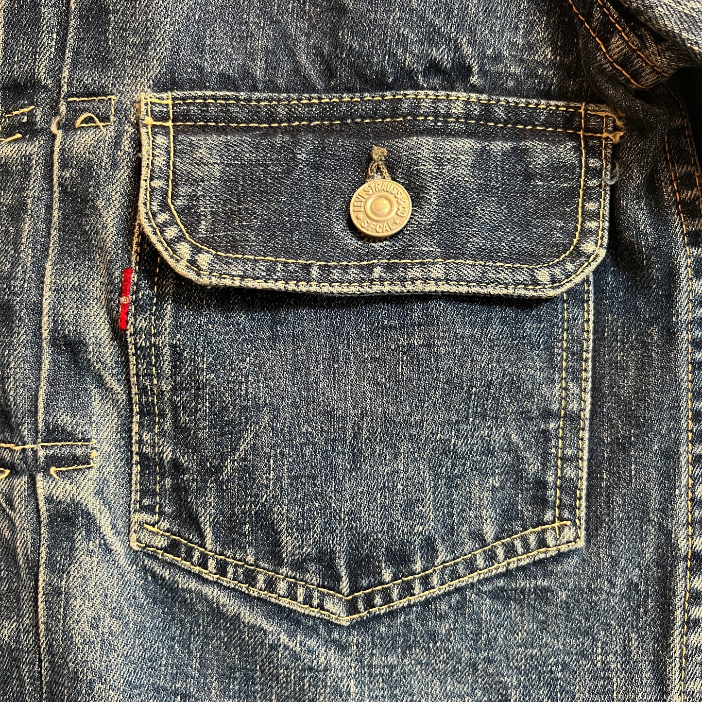 1950s Levi's 507XX (Early Version) Denim Jacket with Pioneer Bar Red Patch
