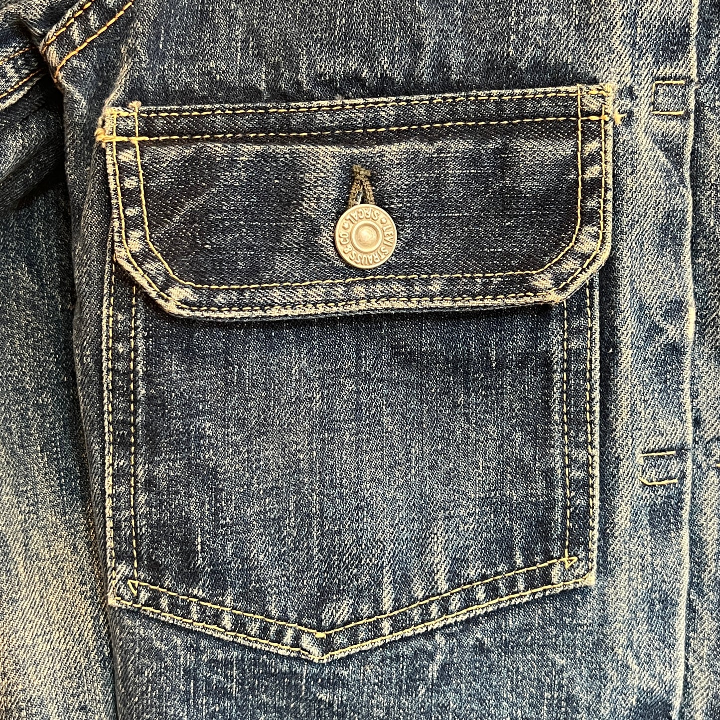 1950s Levi's 507XX (Early Version) Denim Jacket with Pioneer Bar Red Patch