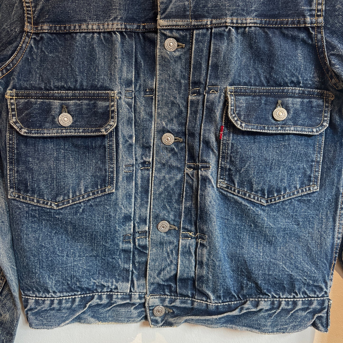 1950s Levi's 507XX (Early Version) Denim Jacket with Pioneer Bar Red Patch