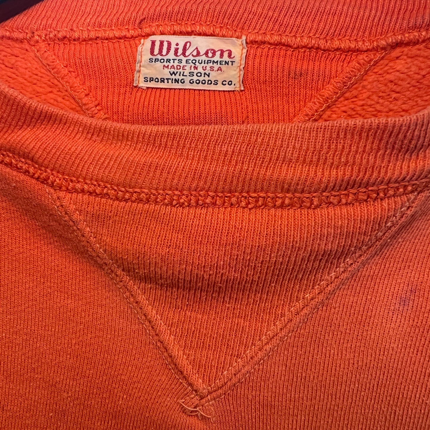 1940s Wilson Double V Sweatshirt with 345 Patch