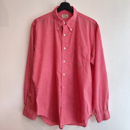 1960s L.L.Bean Red Checkered Oxford Shirt