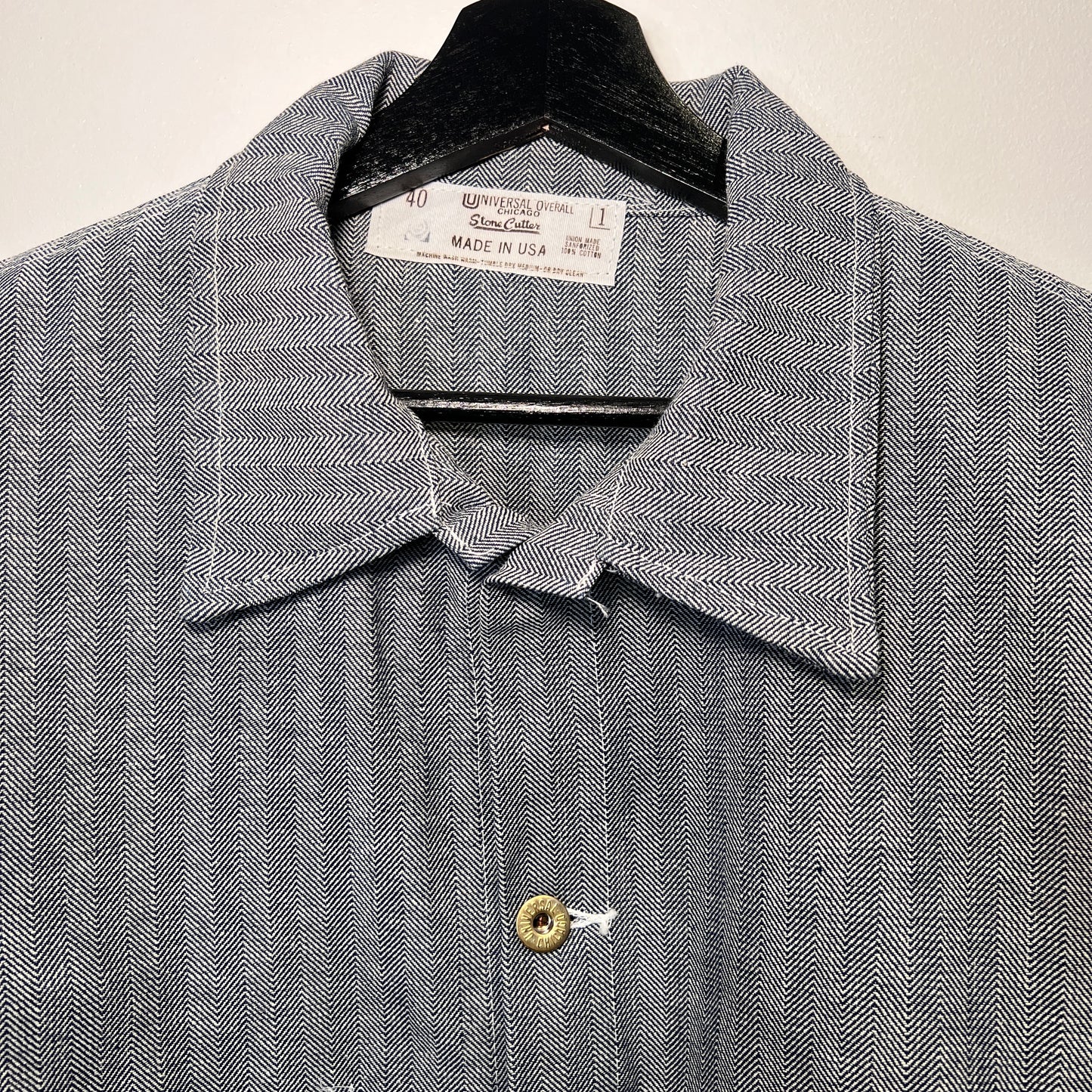 1970s Universal Overall Chicago Navy Blue HBT Chore Jacket