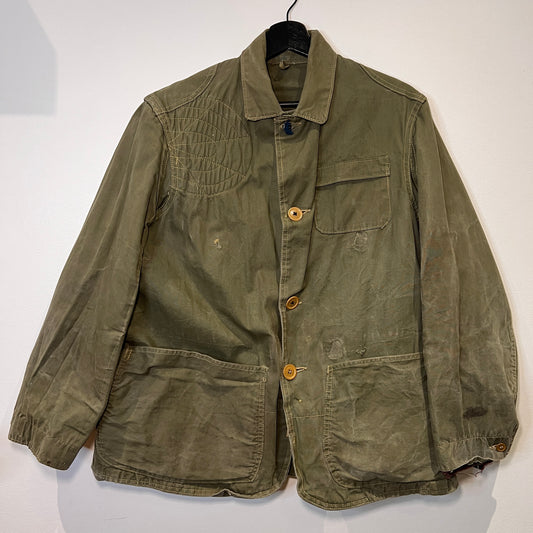 1930s - 1940s Olive Gun Coat Jacket