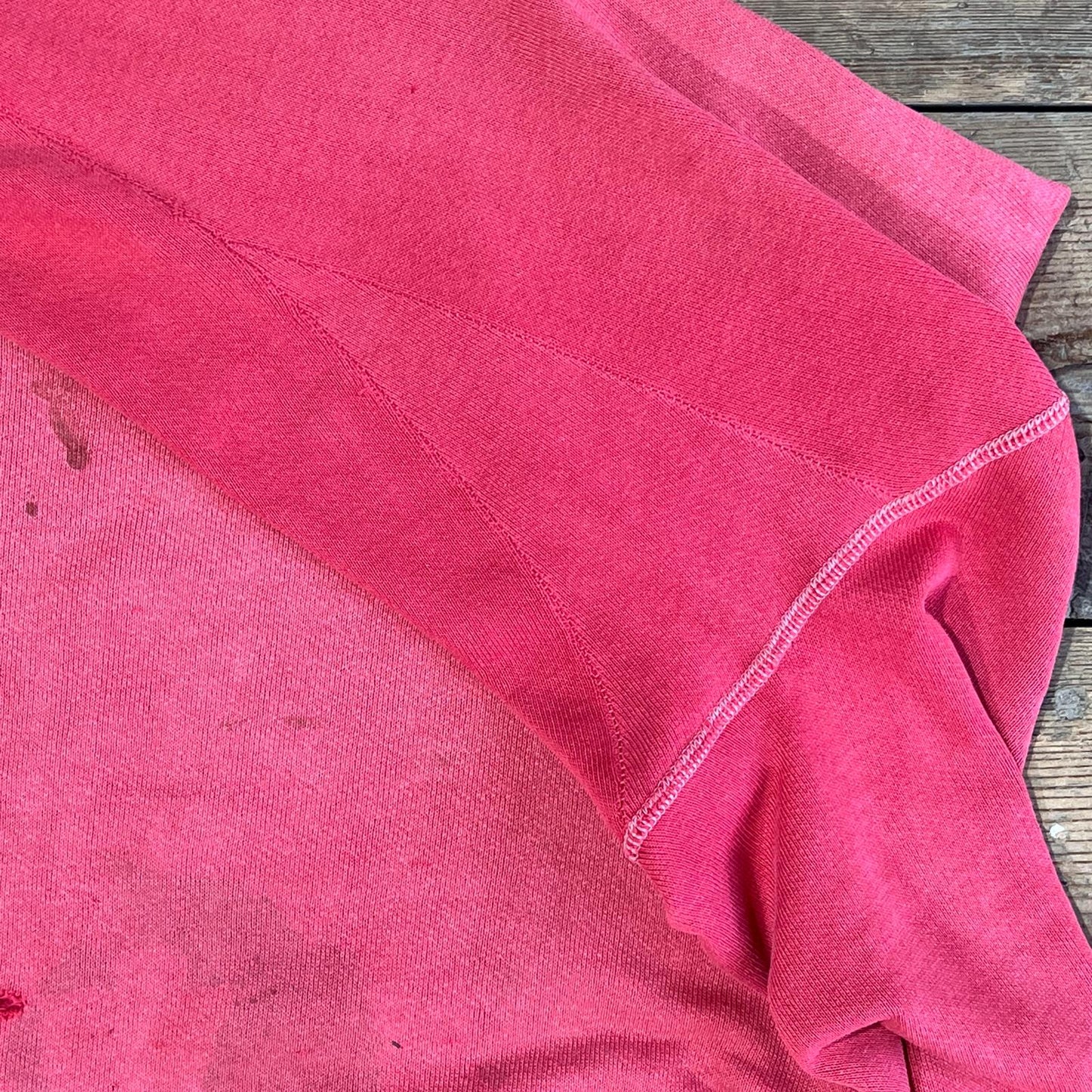 1960s Faded & Distressed Red Sweatshirt