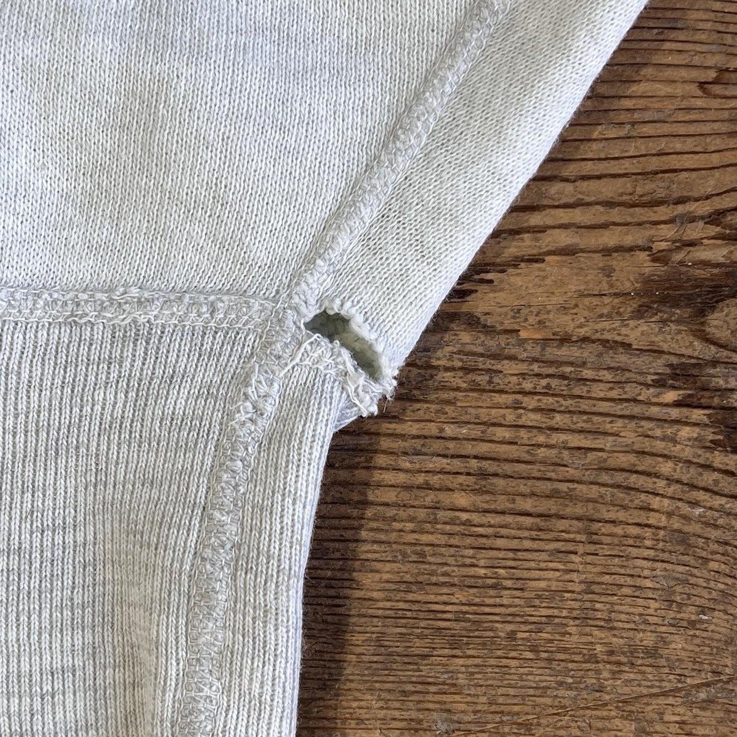 1950s Single V Heather Light Grey Sweatshirt with Hampton Beach N.H. Print