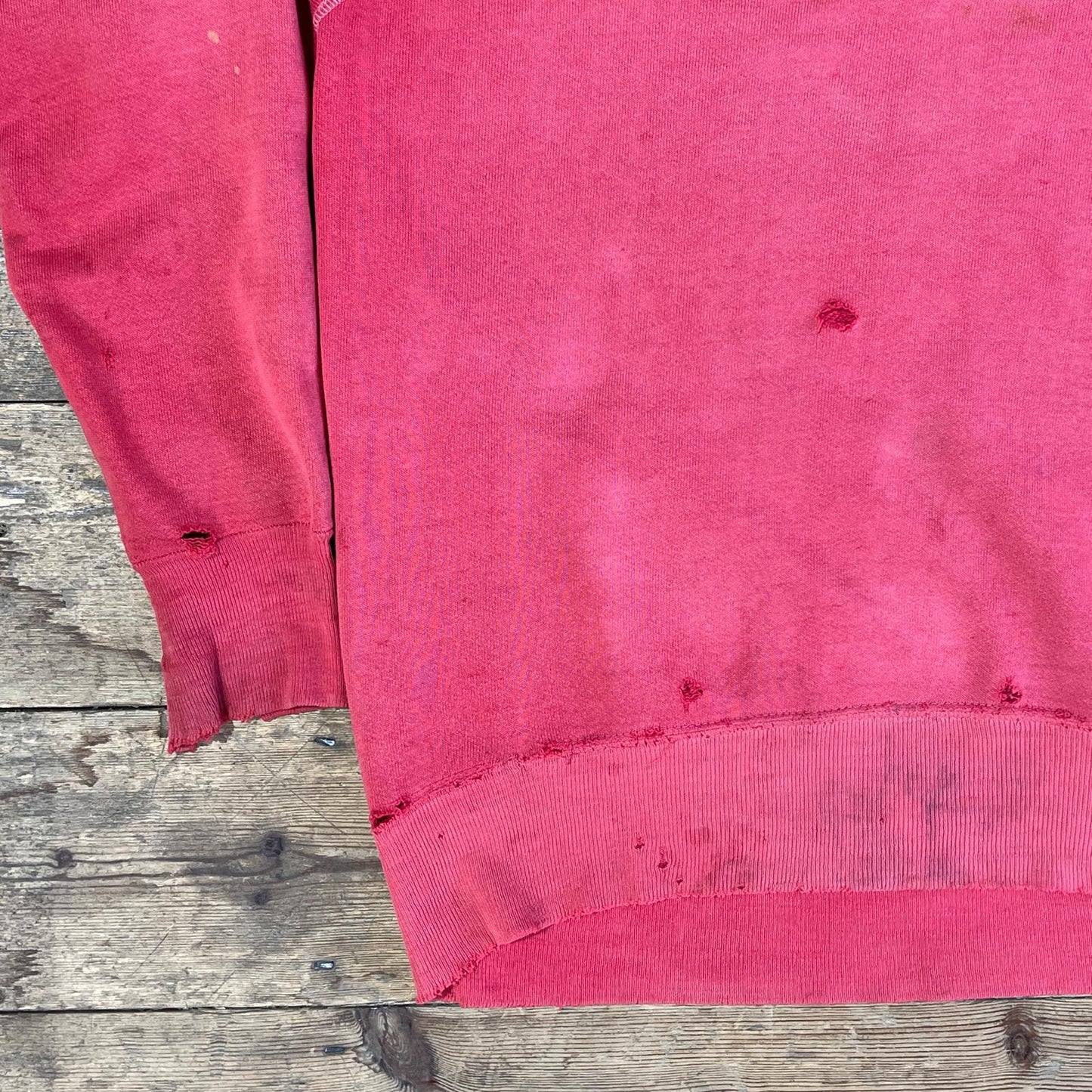 1960s Faded & Distressed Red Sweatshirt