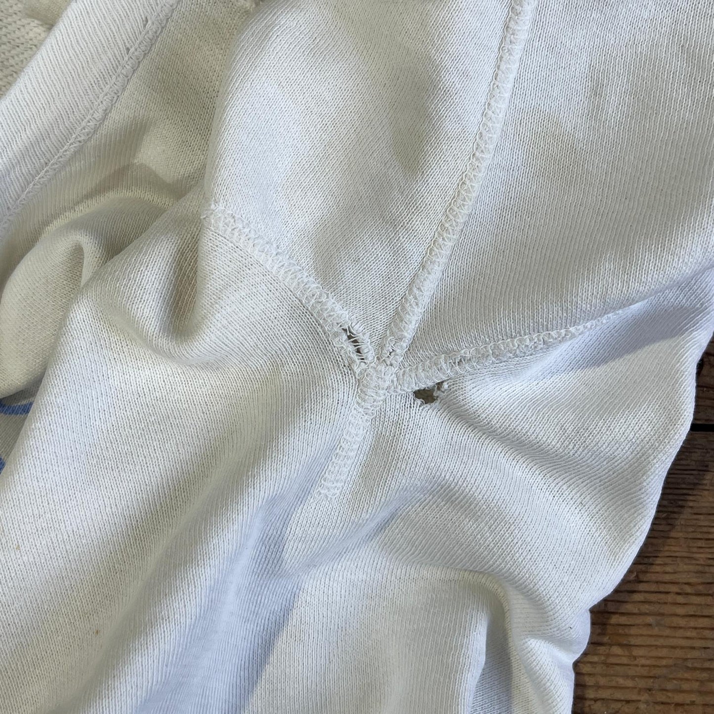 1950s Single V White Sweatshirt with American Field Service Print